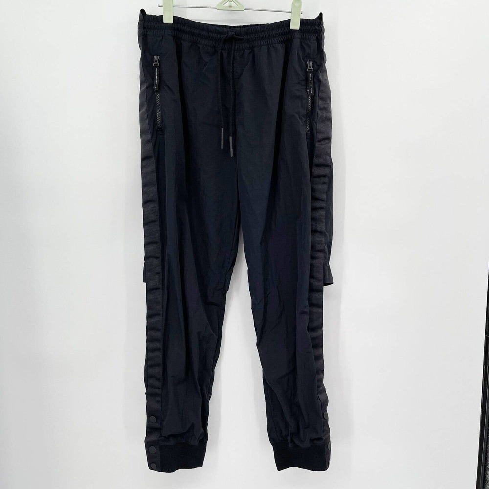 Athleta Allyson Felix‎ Legend Track Pant Black Sz M Mesh Trim Softshell Drawcord